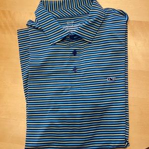 Men’s Striped Medium Polo Yellow/ Navy / Blue